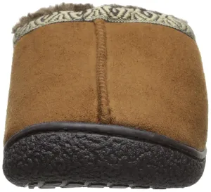 Totes ISOTONER Men's Microsuede Slip-On Slipper (Large - 9.5-10.5, Cognac)