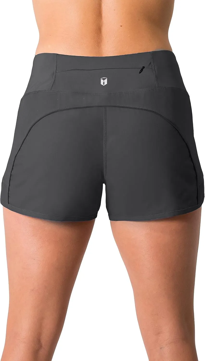 Tough Mode Womens 3" Lightweight Running WOD Volleyball Shorts Workout Mesh Liner Zip Pocket