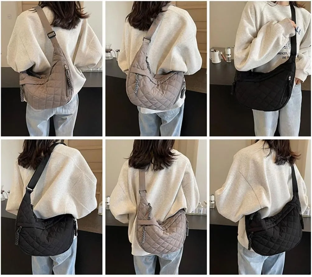 Trendy Handbag Lightweight Canvas Crossbody Purse Stylish Shoulder Bags with Adjustable Strap for Women and Students