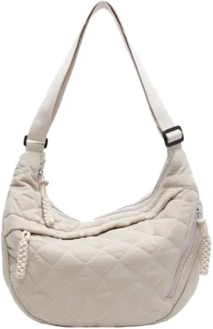 Trendy Handbag Lightweight Canvas Crossbody Purse Stylish Shoulder Bags with Adjustable Strap for Women and Students