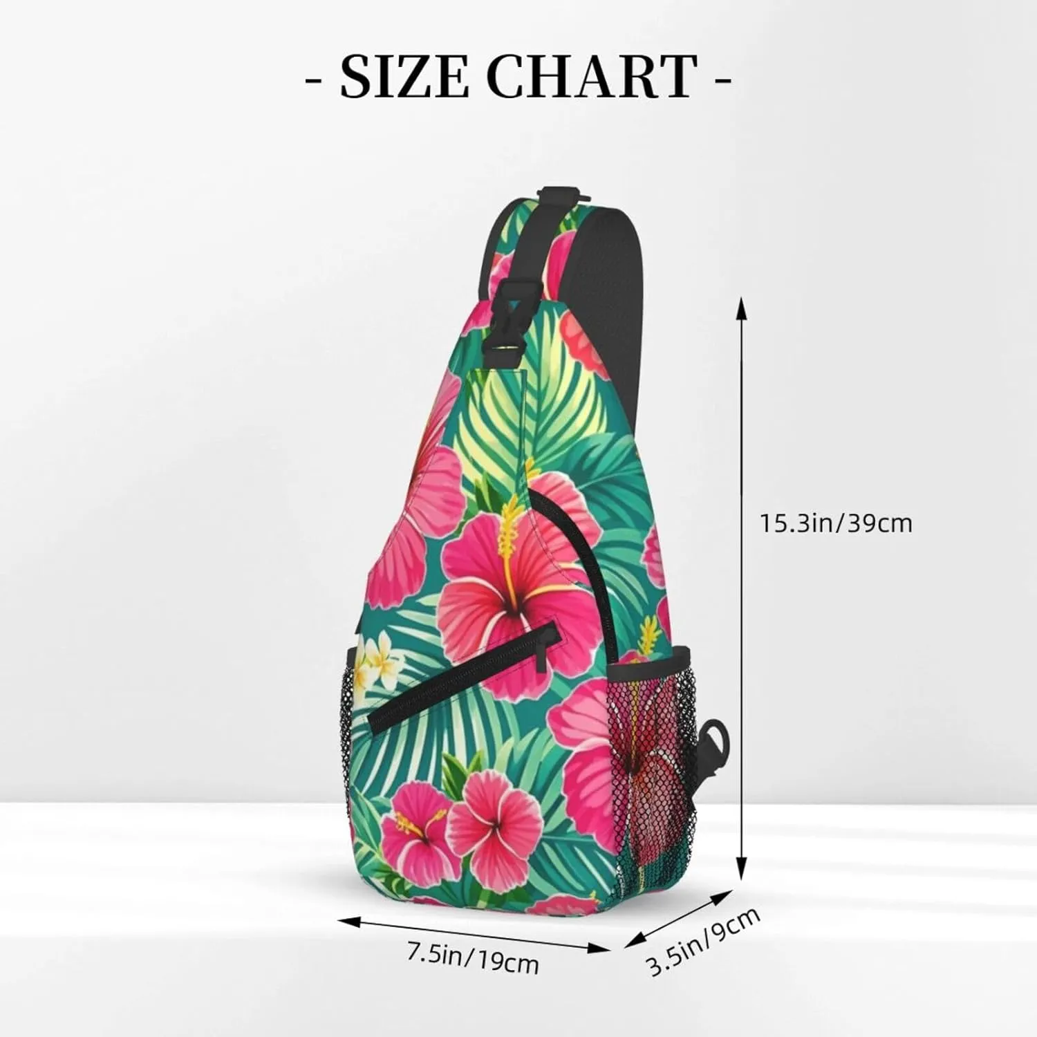 Tropical Colorful Parrots and Leaves Crossbody Bags Cross Chest Bag Adjustable Sling Backpack for Women Men
