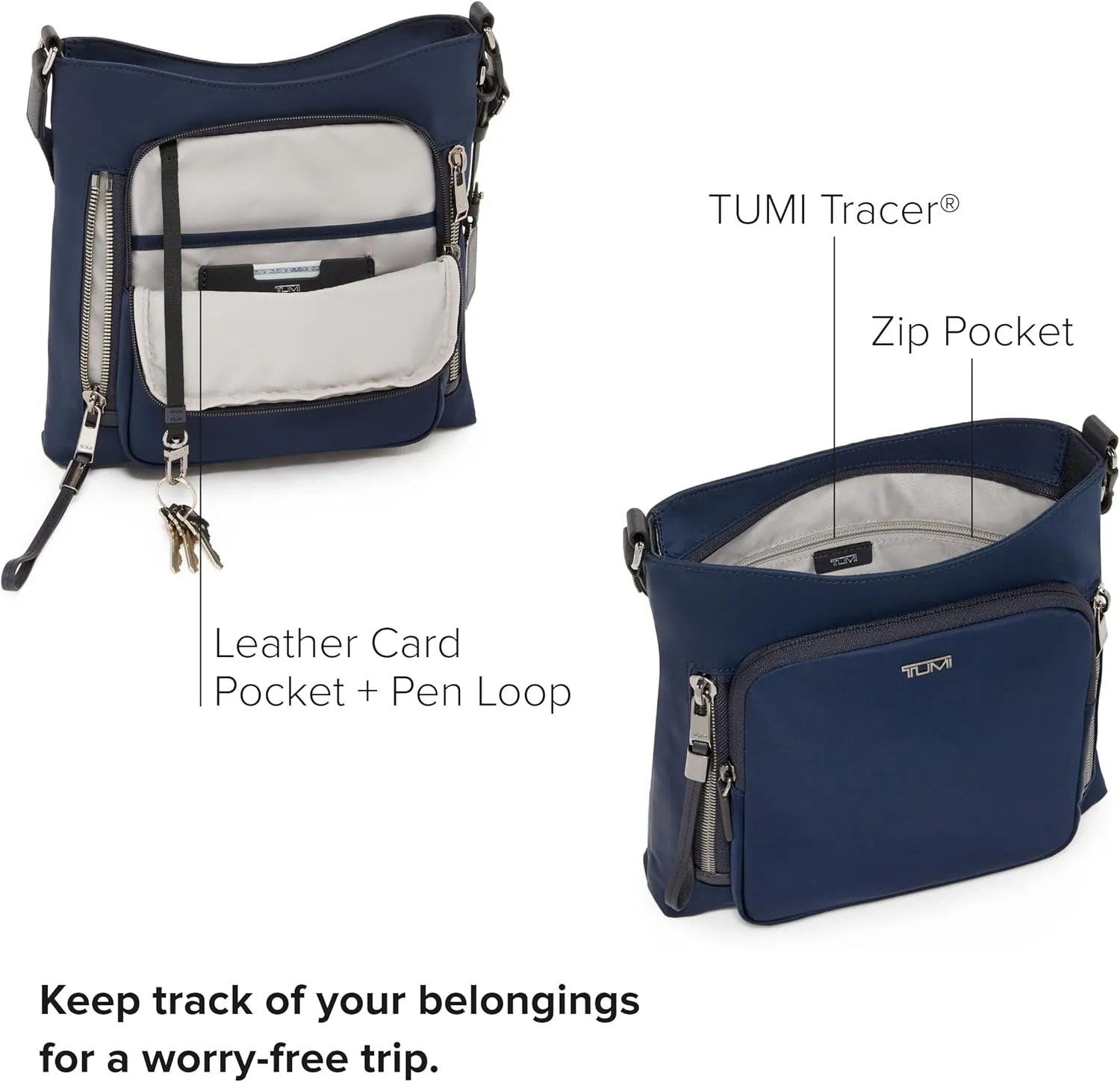 TUMI - Voyageur Tyler Crossbody - Nylon Crossbody Bag - Business, Travel Bag - Stain, Water-Resistant - Stylish Purse