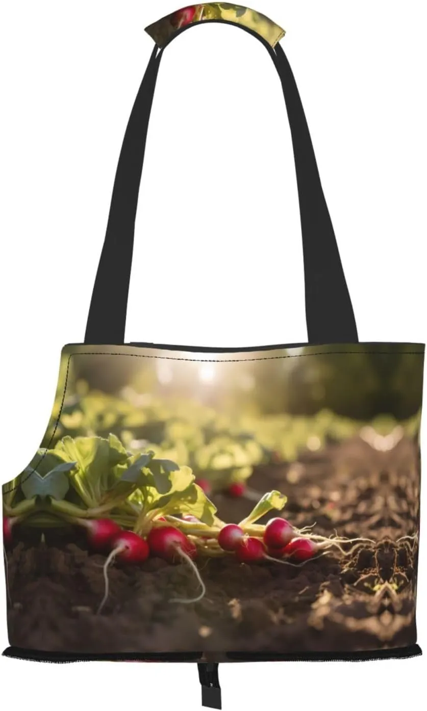 Turnip Printed pet Shoulder Bag, Suitable for Small Dogs and Cats, Shopping and Travel Dual-Purpose Bag