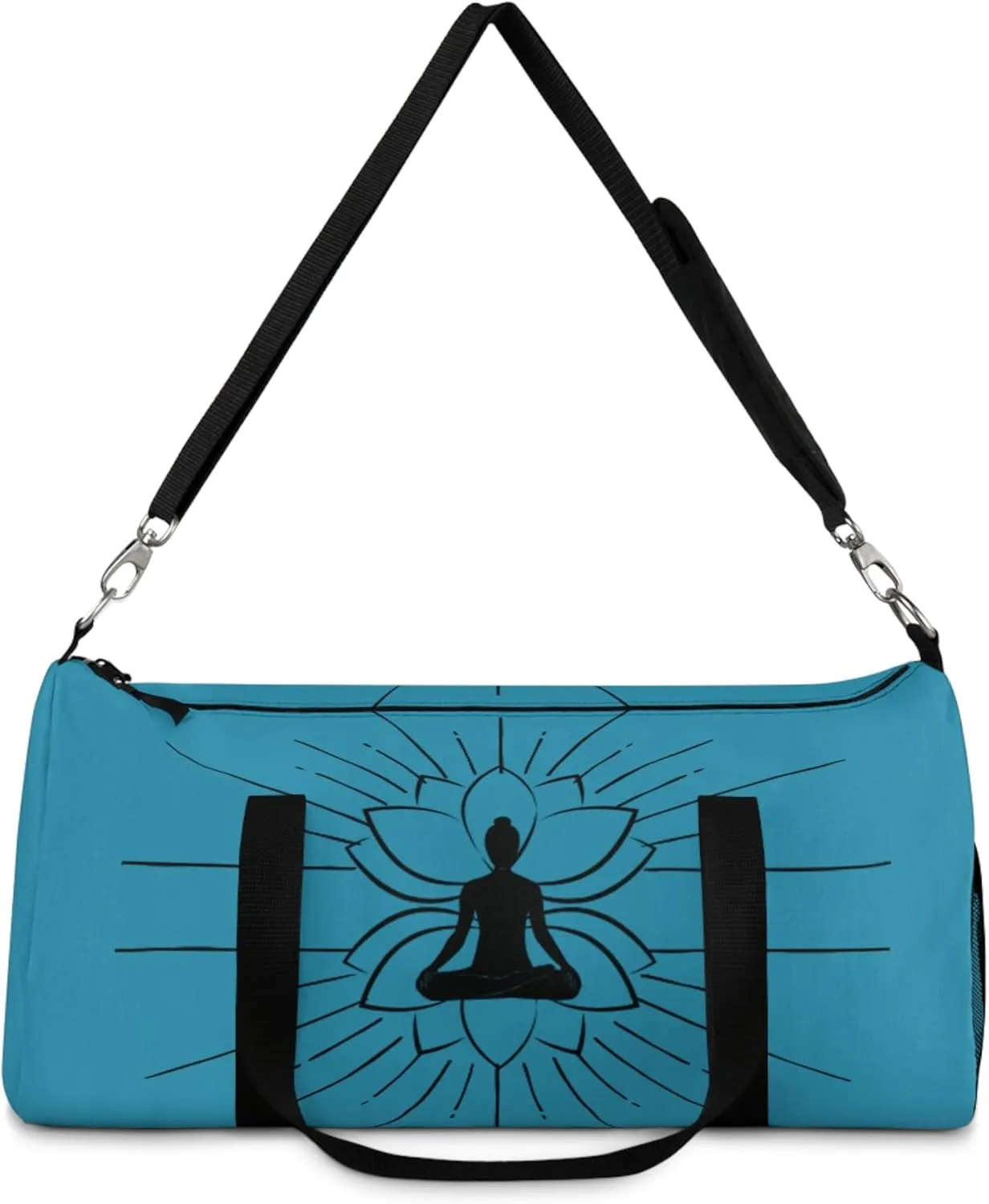Turquoise Zen Girl Duffel Bag