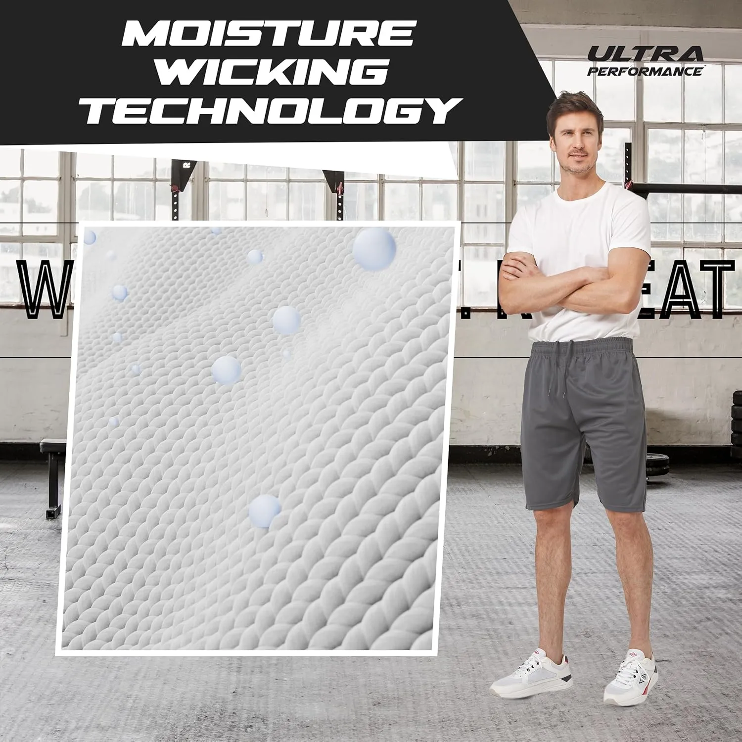 Ultra Performance 5 Pack Mens Shorts, Athletic Gym Shorts Workout Basketball Shorts for Men, SM - 5X