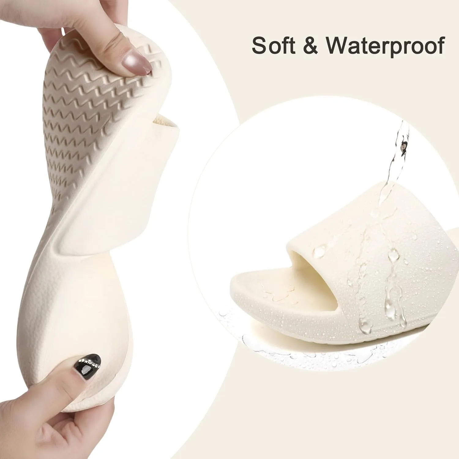 Unisex Cloud Slides for Women Men - House Slippers with Arch Support Quick-Drying Recovery Spa Bath Pool Beach Slides Pillow Slippers Non-Slip - Perfect for Home, Beach, and Travel