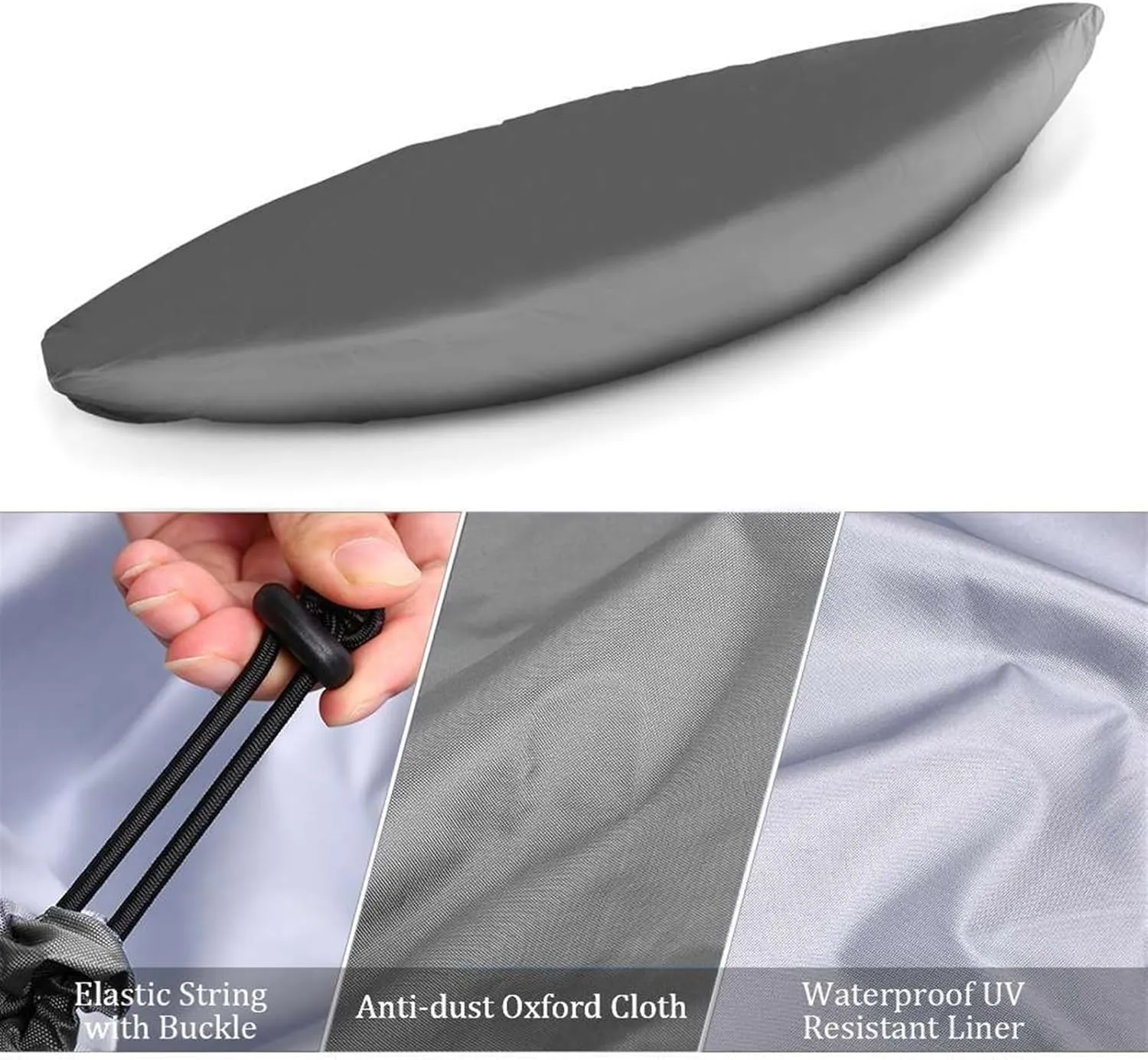 Universal Kayaks Cover Canoe Boat Waterproof UV Resistant Dust-Proof Storage Cover Kayaks Boat Canoe Cover(3.5m)