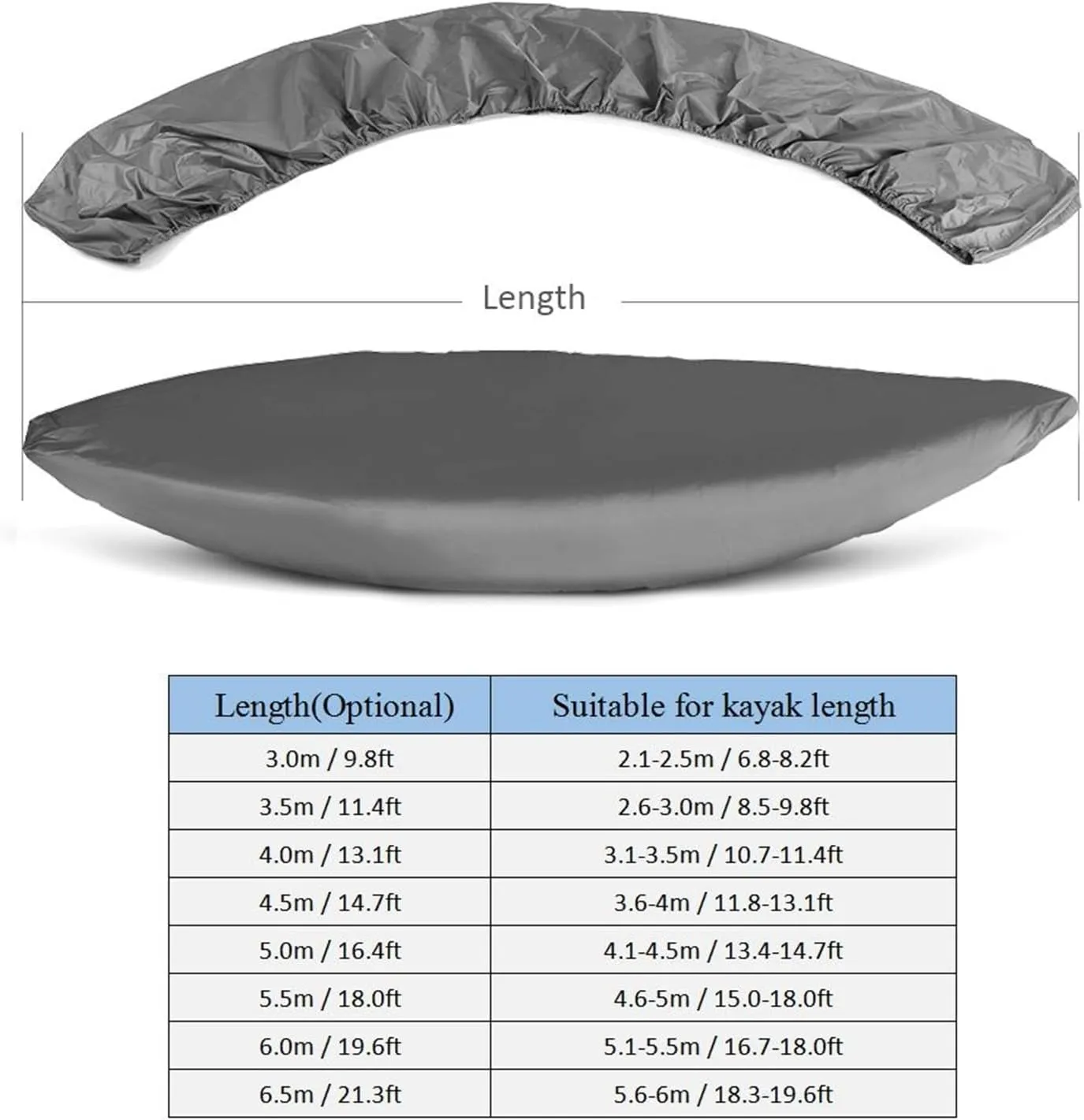 Universal Kayaks Cover Canoe Boat Waterproof UV Resistant Dust-Proof Storage Cover Kayaks Boat Canoe Cover(3.5m)
