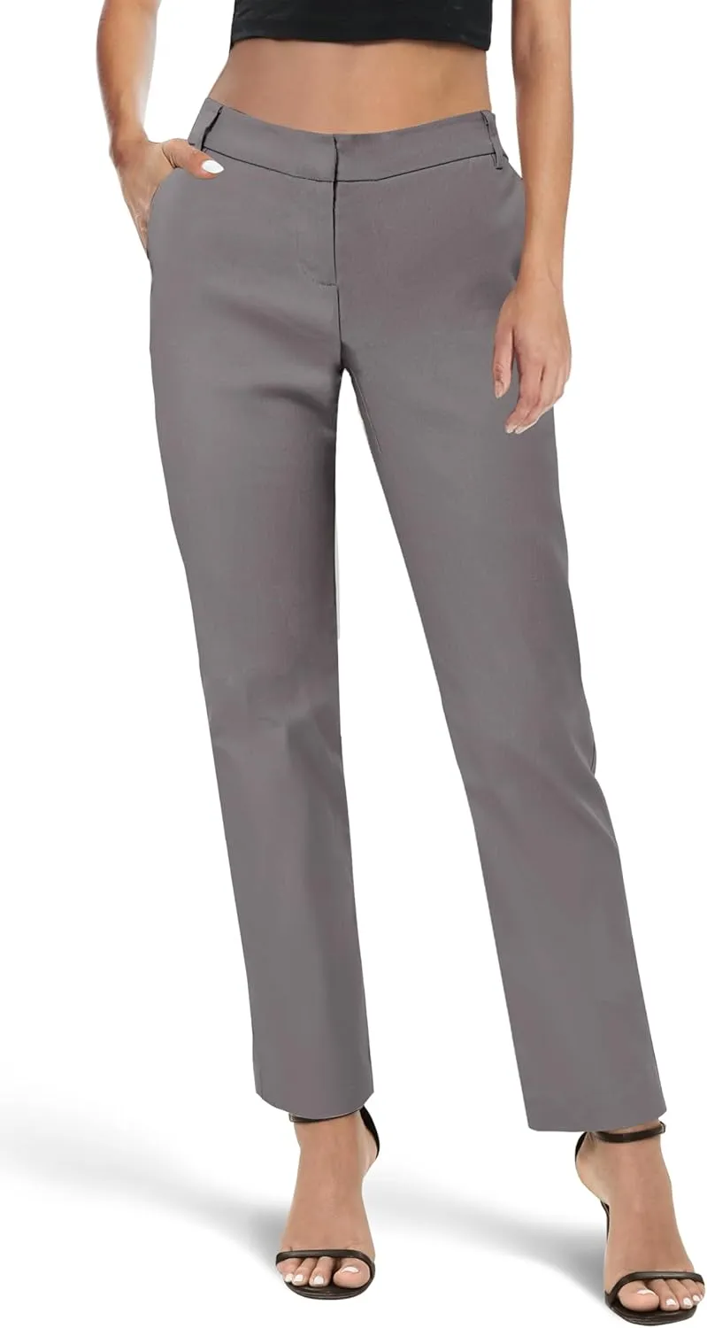 Urban CoCo Women's Elastic Waisted Work Pants Business Casual Office Pants Trousers with Pockets