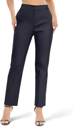 Urban CoCo Women's Elastic Waisted Work Pants Business Casual Office Pants Trousers with Pockets