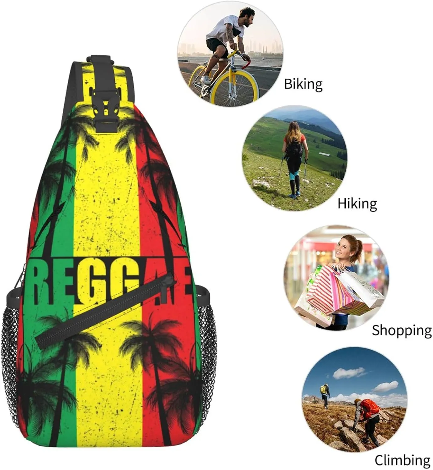 Us Virgin Islands Flag Sling Bag Adjustable Chest Bags Casual Crossbody Bag Travel Shoulder Backpack