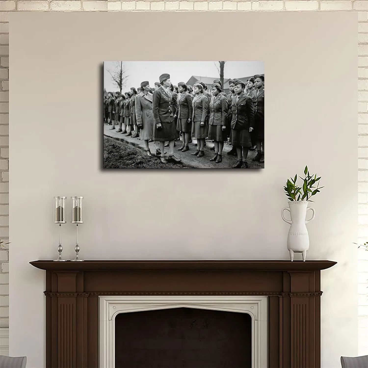 USA First Contingent of Black Women of The Women’s Army Corps Canvas Poster Modern Aesthetic Picture Wall Art Home Office Decoration Painting Holiday Gift (Unframed,08×12inch)