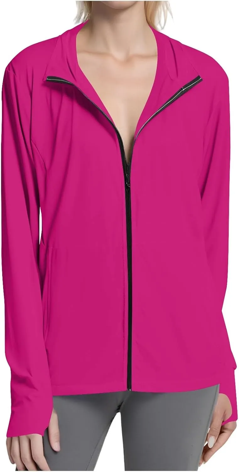 UV Protection Shirts for Women UPF 50  Lightweight Long Sleeve Rash Guard Outfit Casual Crewneck Runing Swimming Tops