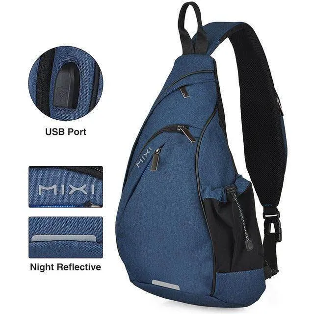 VacationGrabs USB Charging Crossbody Backpack