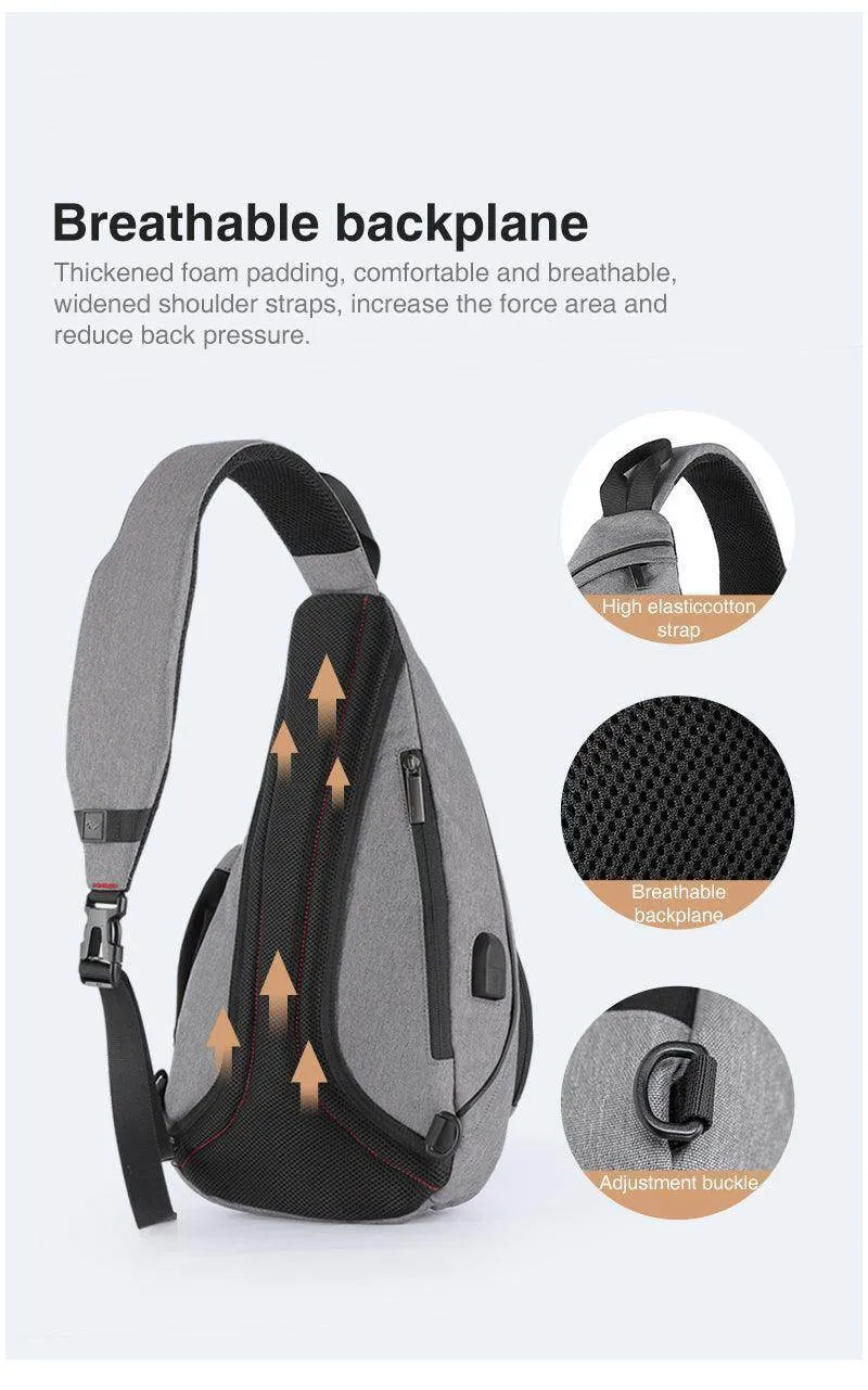 VacationGrabs USB Charging Crossbody Backpack