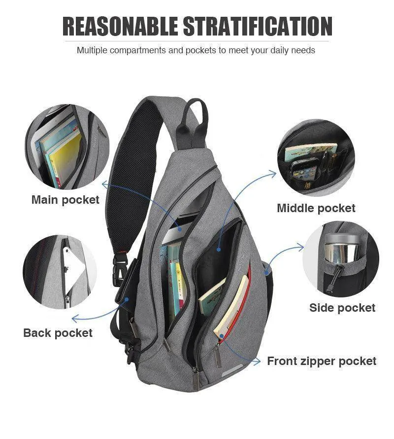 VacationGrabs USB Charging Crossbody Backpack