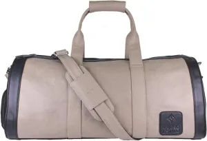 Vegan Leather Travel Duffle Bag - Stylish & Eco-Friendly Weekender with Shoe Compartment, Water-Resistant, Durable for Short Trips & Gym.
