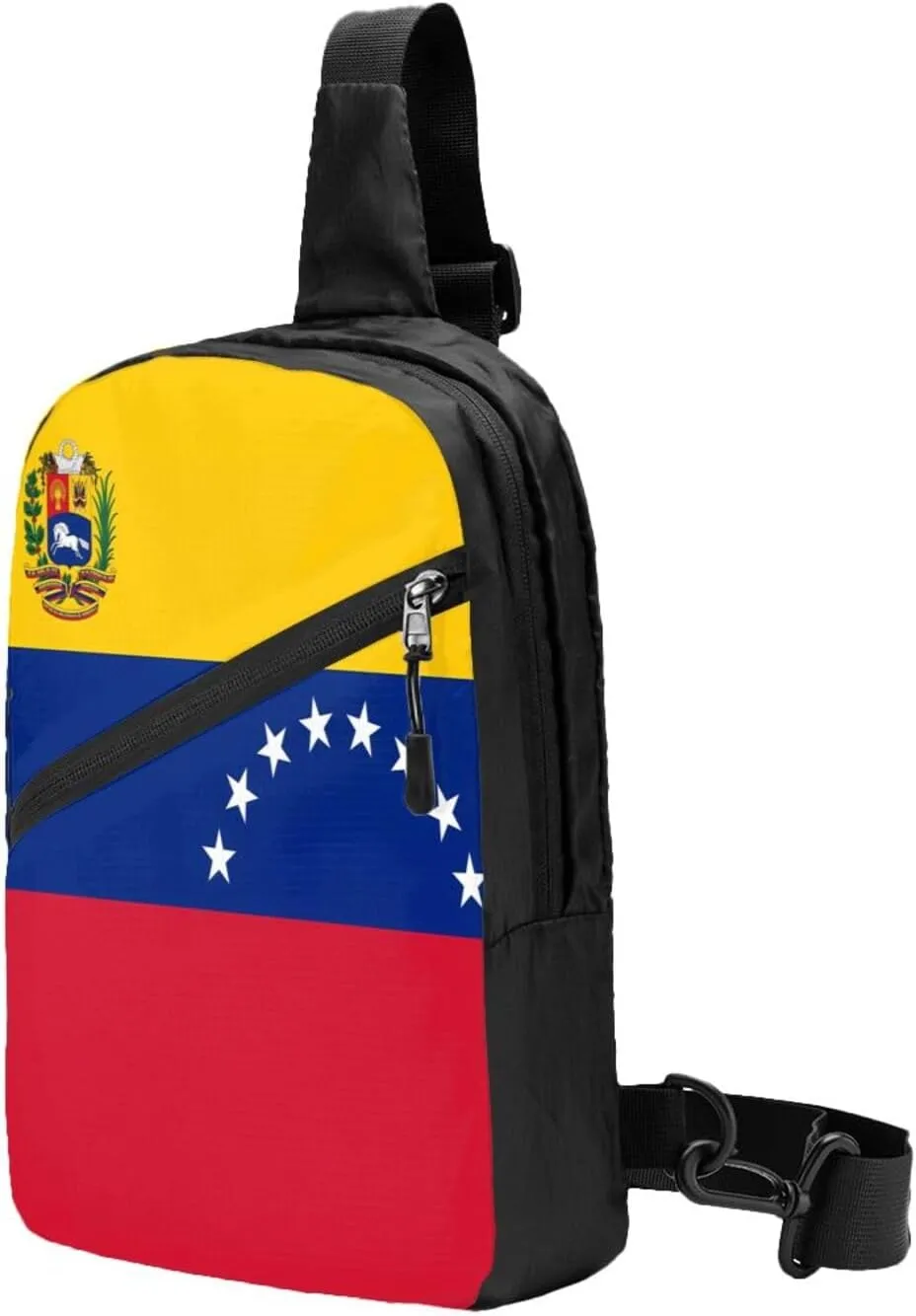 Venezuelan Venezuela Flag Crossbody Bag Portable Sling Bags Foldable Chest Daypack Reusable Sports Shoulder Backpack Diagonally Casual Rucksack Travel Bag