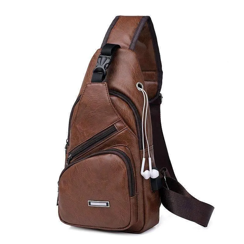 Versatile Leather Fashioned Oxford Soft Crossbody Bag for Men and Women