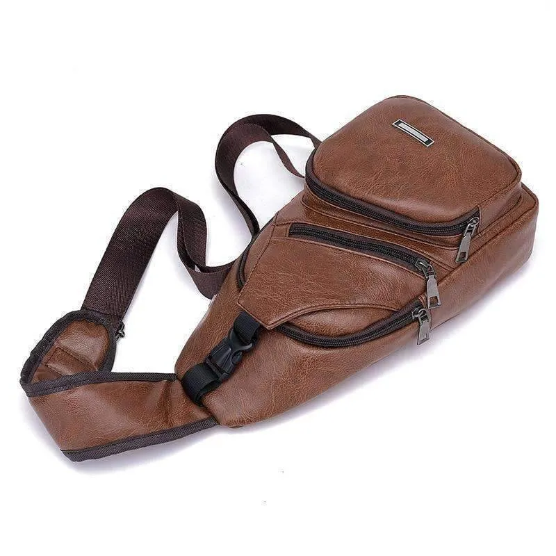 Versatile Leather Fashioned Oxford Soft Crossbody Bag for Men and Women