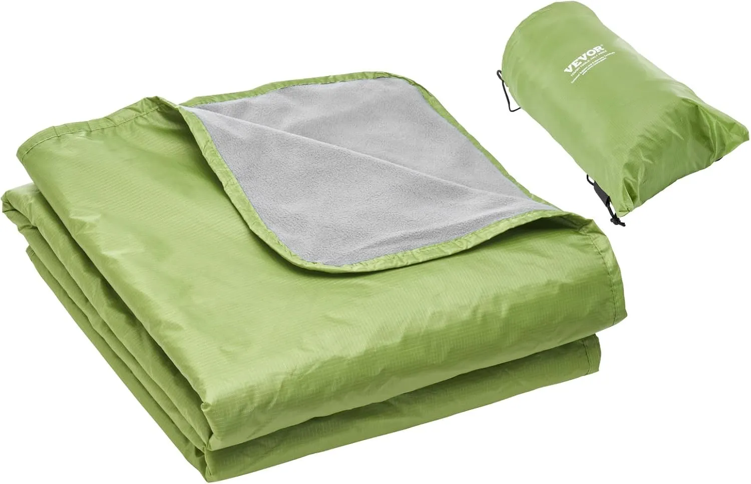 VEVOR Waterproof Camping Blanket, Large Warm Wearable Outdoor Fleece Stadium Blanket, Windproof, Flame Retardant, Great for Picnics, Hiking, Sports Events, Travel, Beach, Car, 79" x 59", Army Green