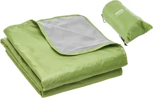 VEVOR Waterproof Camping Blanket, Large Warm Wearable Outdoor Fleece Stadium Blanket, Windproof, Flame Retardant, Great for Picnics, Hiking, Sports Events, Travel, Beach, Car, 79" x 59", Army Green