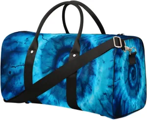 Vintage Colorful Swirl Tie Dye Travel Duffel Bag for Women Men Waterproof Foldable Overnight Weekender Bag Large Capacity Sports Gym Bag