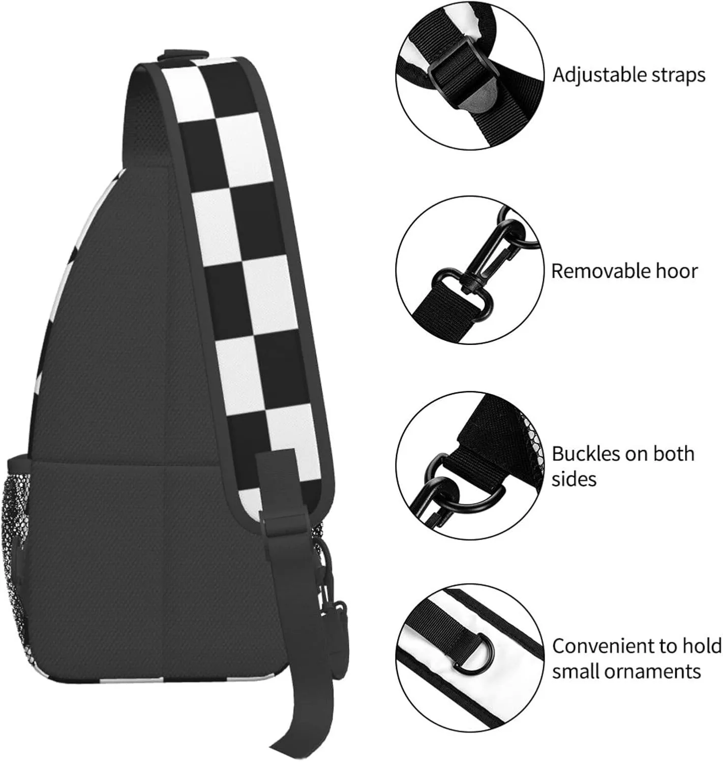 Vintage Wrestling Wrestle Wrestler American Flag Sling Bag Chest Bags Casual Crossbody Bag Travel Shoulder Backpack