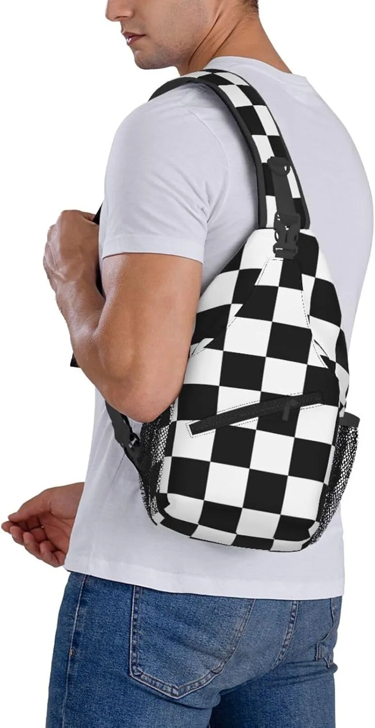 Vintage Wrestling Wrestle Wrestler American Flag Sling Bag Chest Bags Casual Crossbody Bag Travel Shoulder Backpack
