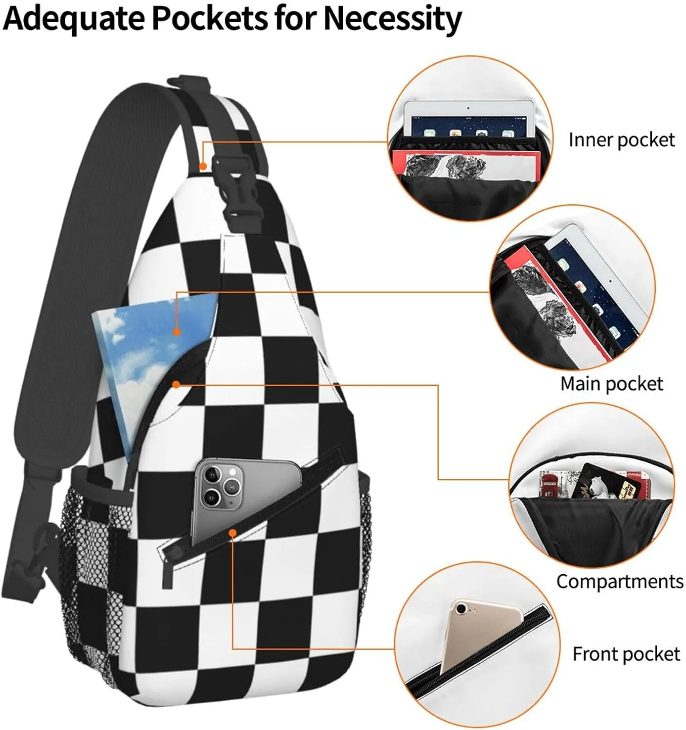 Vintage Wrestling Wrestle Wrestler American Flag Sling Bag Chest Bags Casual Crossbody Bag Travel Shoulder Backpack