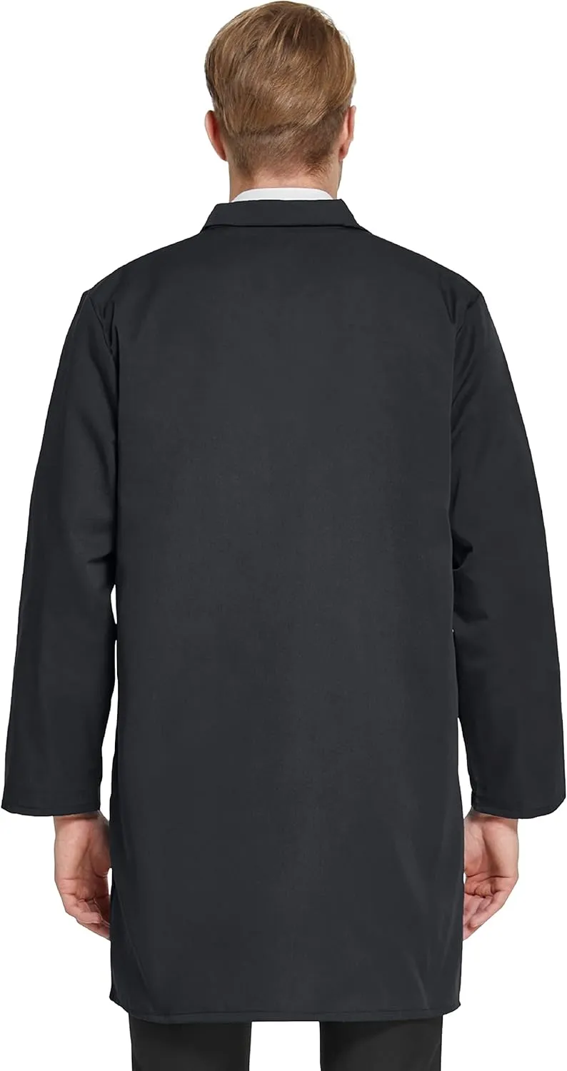 VOGRYE Professional Lab Coat for Men Women Long Sleeve, White, Unisex