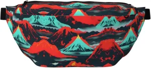 Volcano Bloom Fanny Pack Crossbody Sling Bag â€“ Zipper Pockets for Travel, Hiking, Cycling, Workouts, and Everyday Use