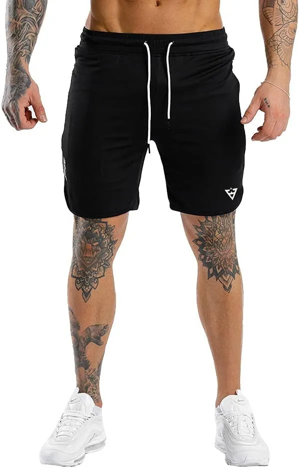 Wangdo Men's 7" Running Shorts with Zipper Pocket for Gym & Athletics