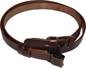 warreplica German mauser kar98k k98 Karabiner 98 Kurz M48 yugoslavian Yugo 7x57 8mm Mauser WWII Leather Sling - Reproduction
