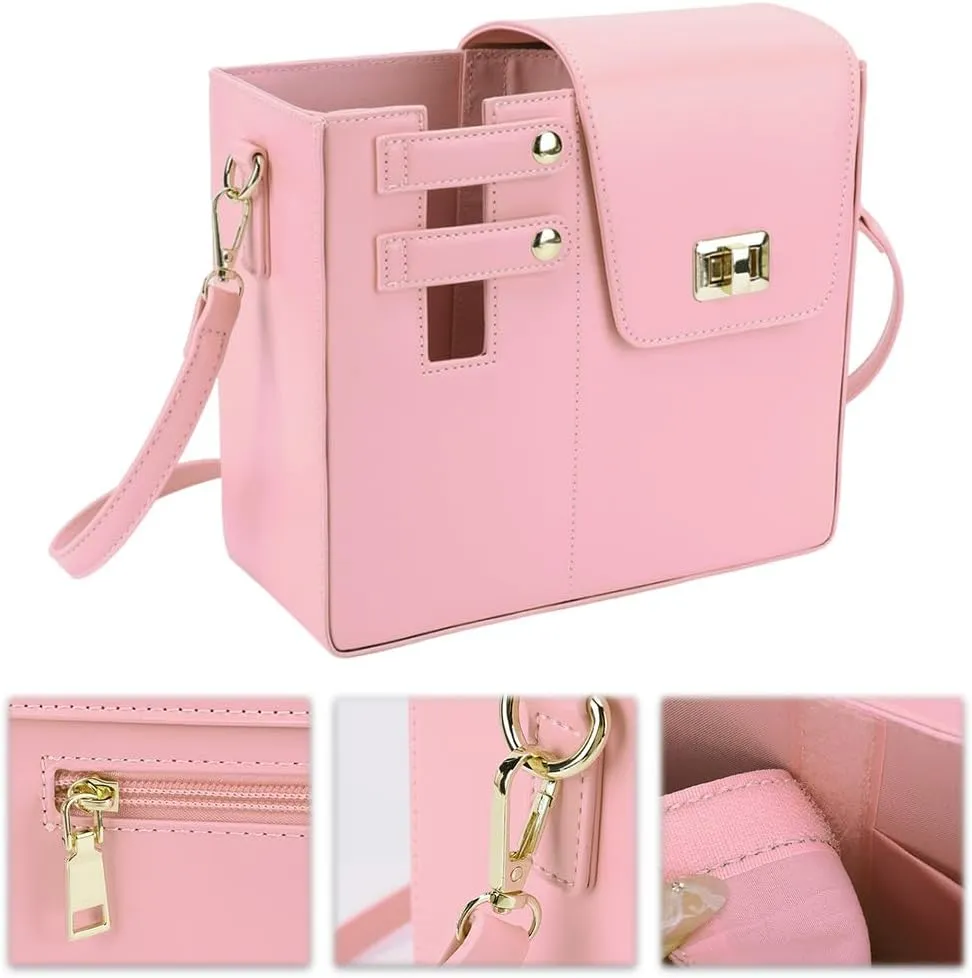 Water Cup Holder Bag Crossbody Water Bottle Bags for Women Leather Water Bottle Carrier Bag