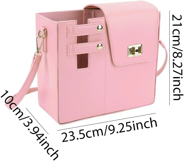 Water Cup Holder Bag Crossbody Water Bottle Bags for Women Leather Water Bottle Carrier Bag