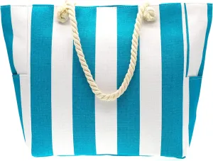 We We Large Beach Tote bag for Women Canvas Straw Tavel Tote Bag Waterproof Shoulder Bag Handbag for Gym Swim