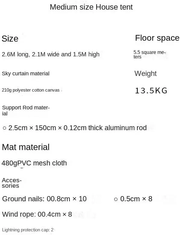 Weatherproof Tents Outdoor Camping Tent Portable Folding House Type Waterproof Thick Cotton Sunproof and Rainproof Family Tent Camping and Hiking Tents