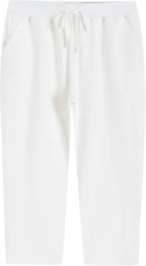Weintee Women's Knit Sweatpants Capri Pants with Pockets