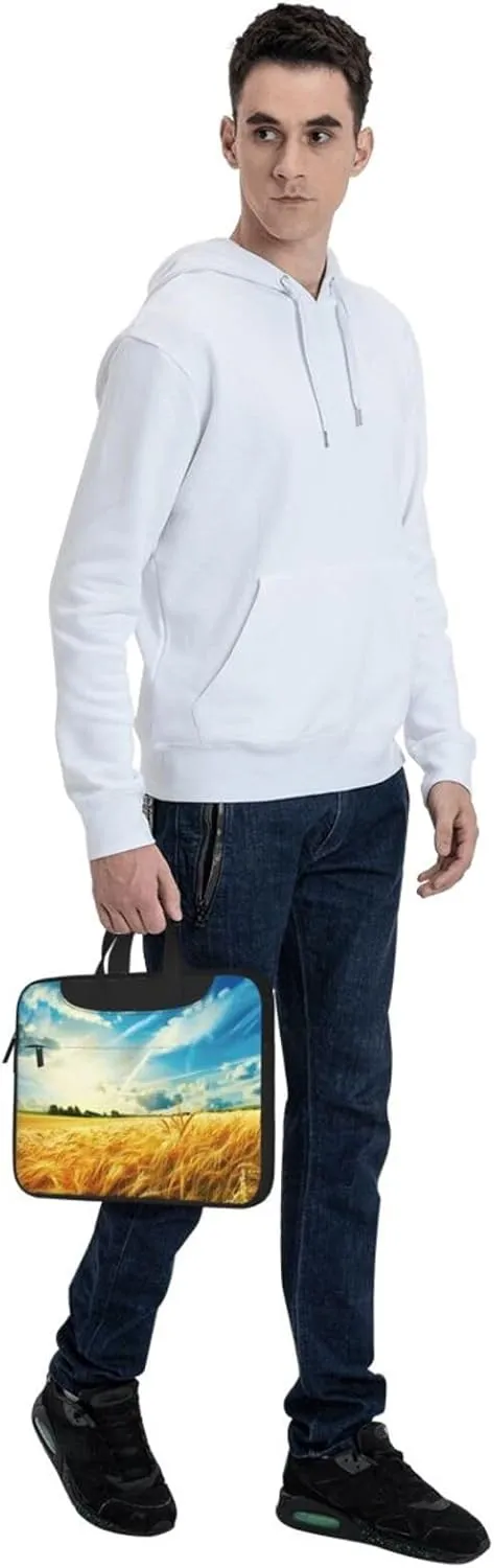 Wheat Field Printed Laptop Tote Bag Travel Business Computer Bag Work Bag for Men Women