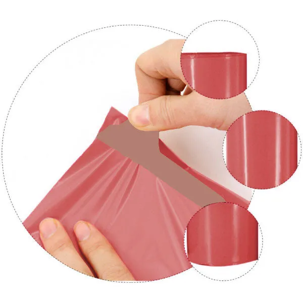 Wholesale 10,000pcs 255mm x 330mm   40mm Poly Mailing Courier Satchels - Light Pink