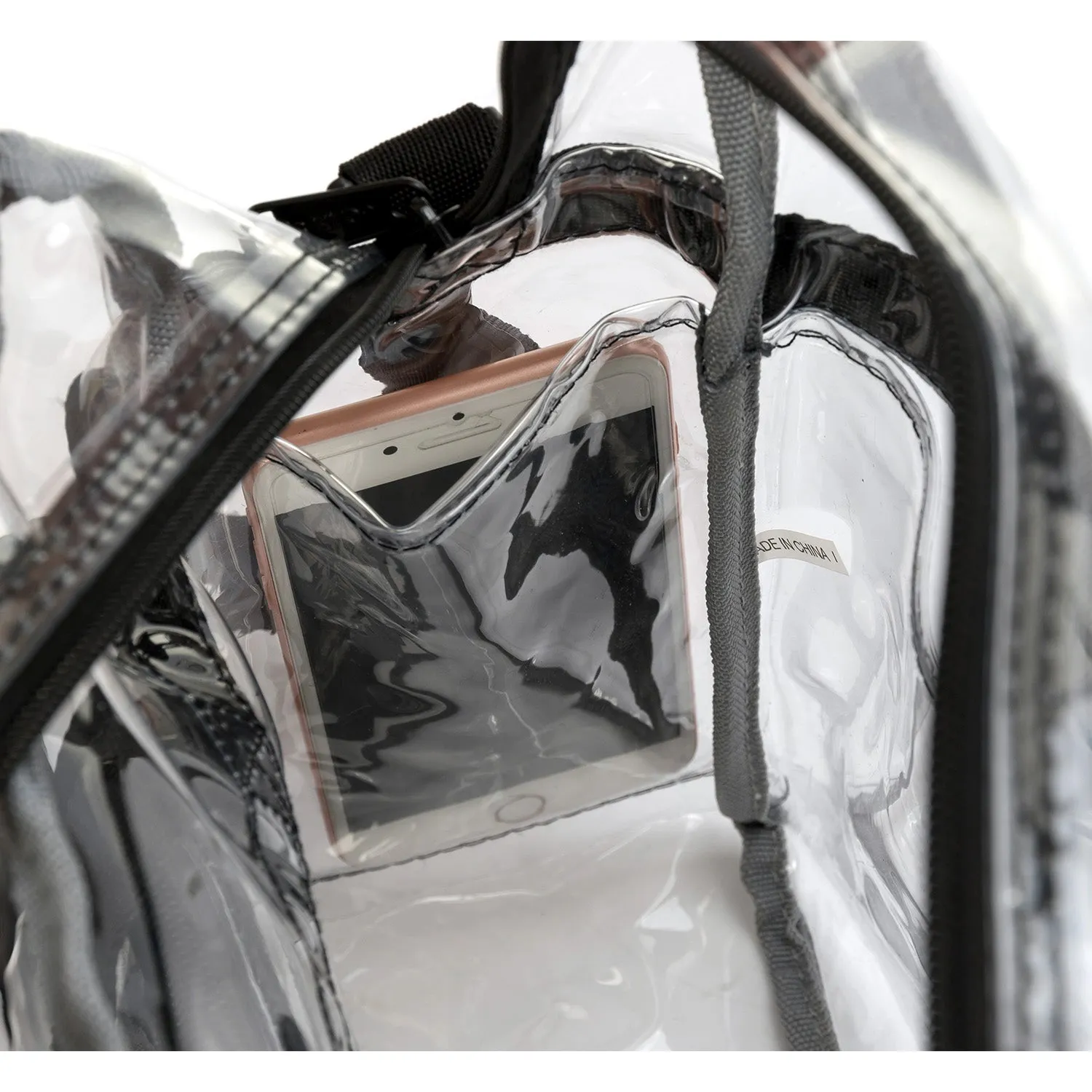 Wholesale Case Lot: 20 pcs Heavy Duty STADIUM Clear Tote Quality See Through Messenger Work Bag Durable Transparent PVC Lunch Bag ||| 20 PACKS | $11.99 PER PACK