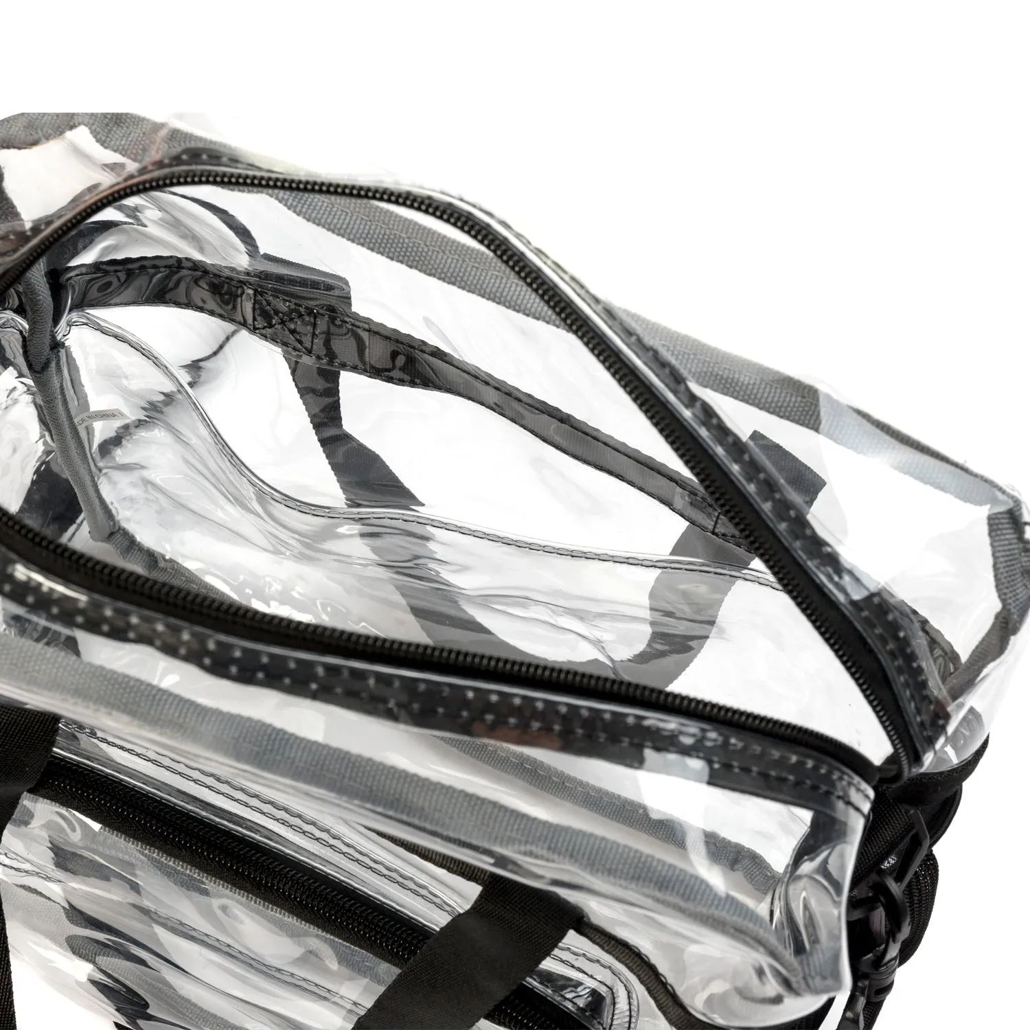 Wholesale Case Lot: 20 pcs Heavy Duty STADIUM Clear Tote Quality See Through Messenger Work Bag Durable Transparent PVC Lunch Bag ||| 20 PACKS | $11.99 PER PACK