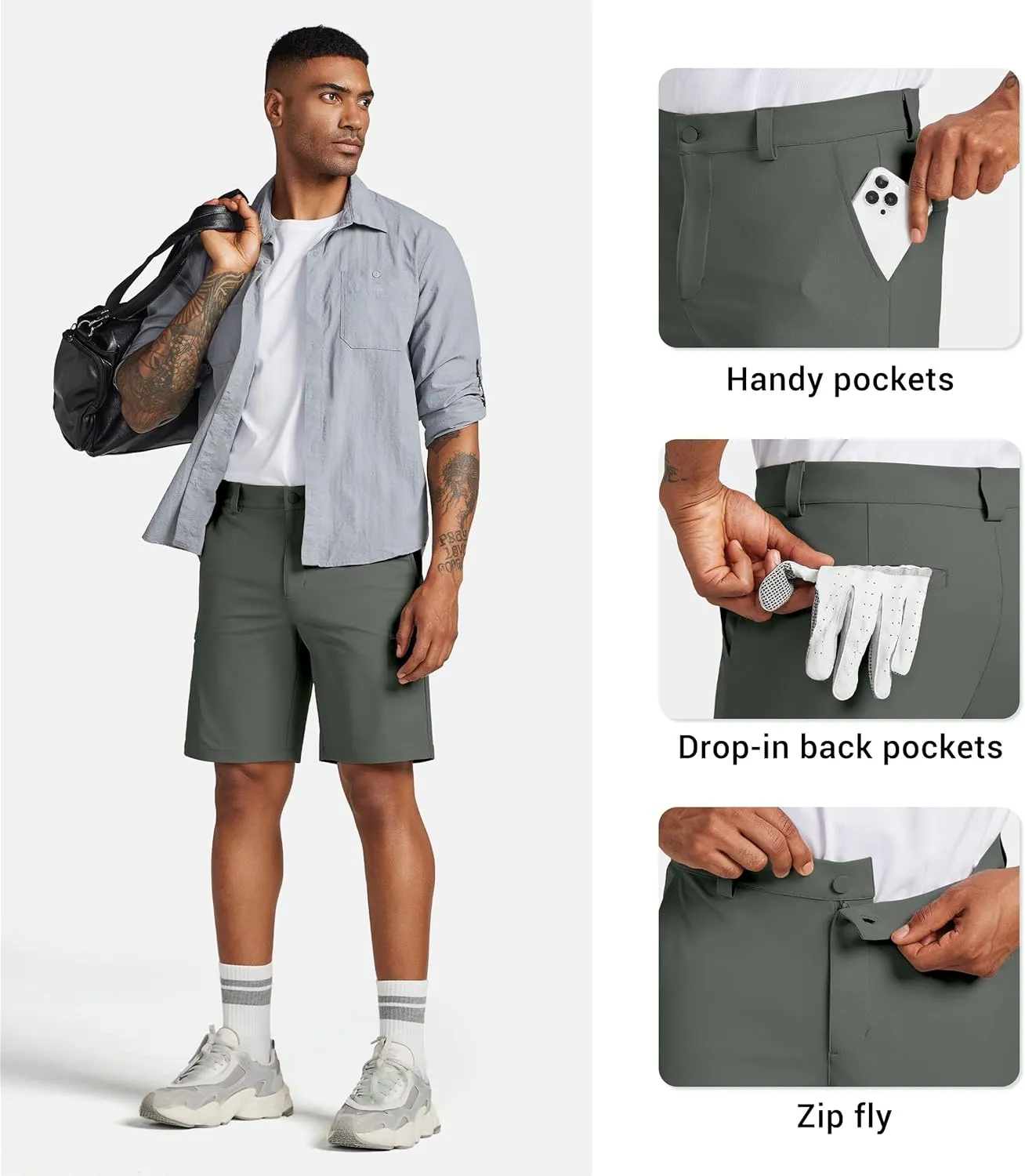 Willit Men's Golf Shorts Stretch Dress Shorts Cargo Quick Dry Athletic Casual Shorts with Pockets 7" 9" 11"