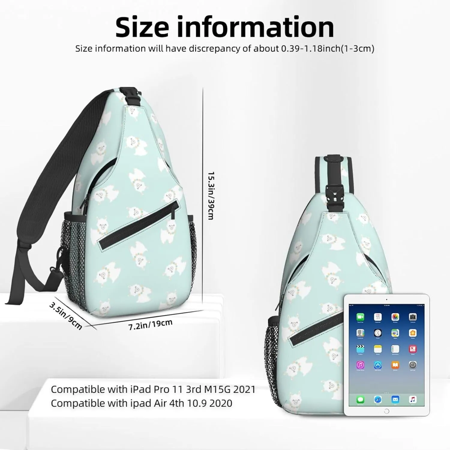 Women Cartoon Little Llamas Cute Crossbody Sling Backpack for Men Chest Bag Shoulder Bag Lightweight One Strap Backpack Travel Outdoor Daypack
