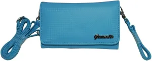 Women Designer Blue Stylish Handbag Carrying Case Purse Sized for Palm Devices with Shoulder/Hand S