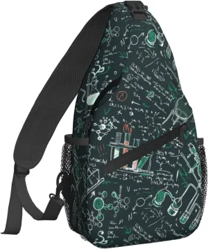 Women Old Chemistry Laboratory Crossbody Sling Backpack for Men Chest Bag Shoulder Bag Lightweight One Strap Backpack Travel Outdoor Daypack