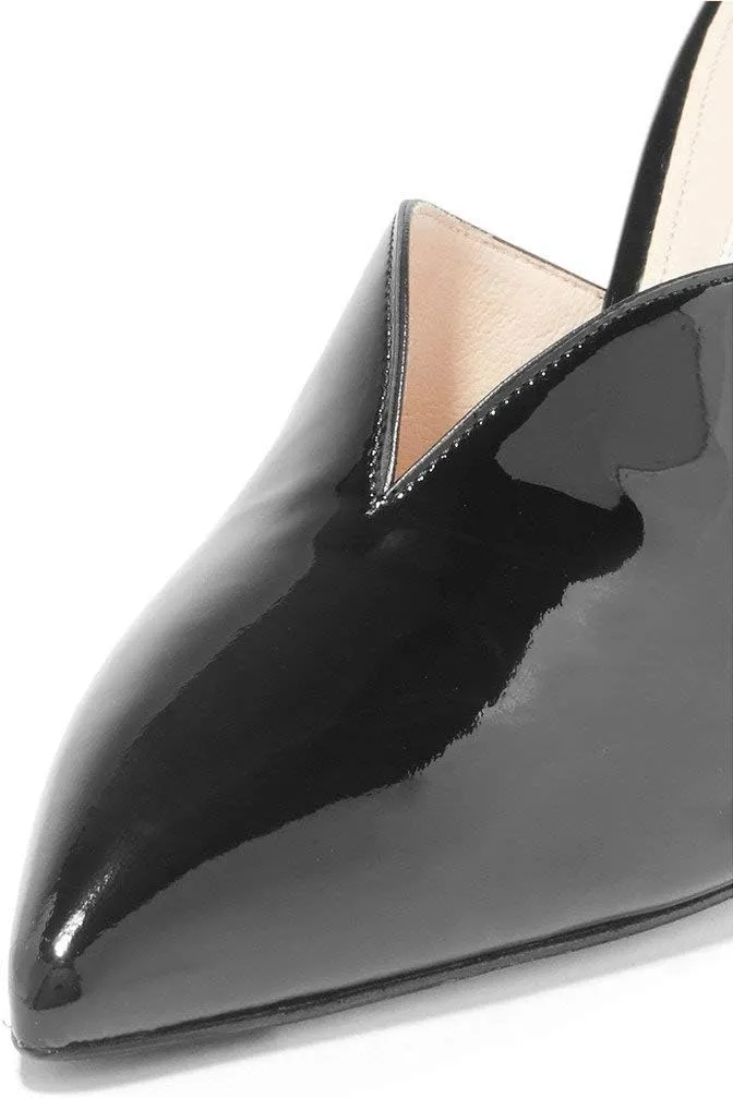 Women Pointed Toe Spool High Heel Mules Pumps Backless Slide Sandals Party Dress Shoes Size 4-15 US