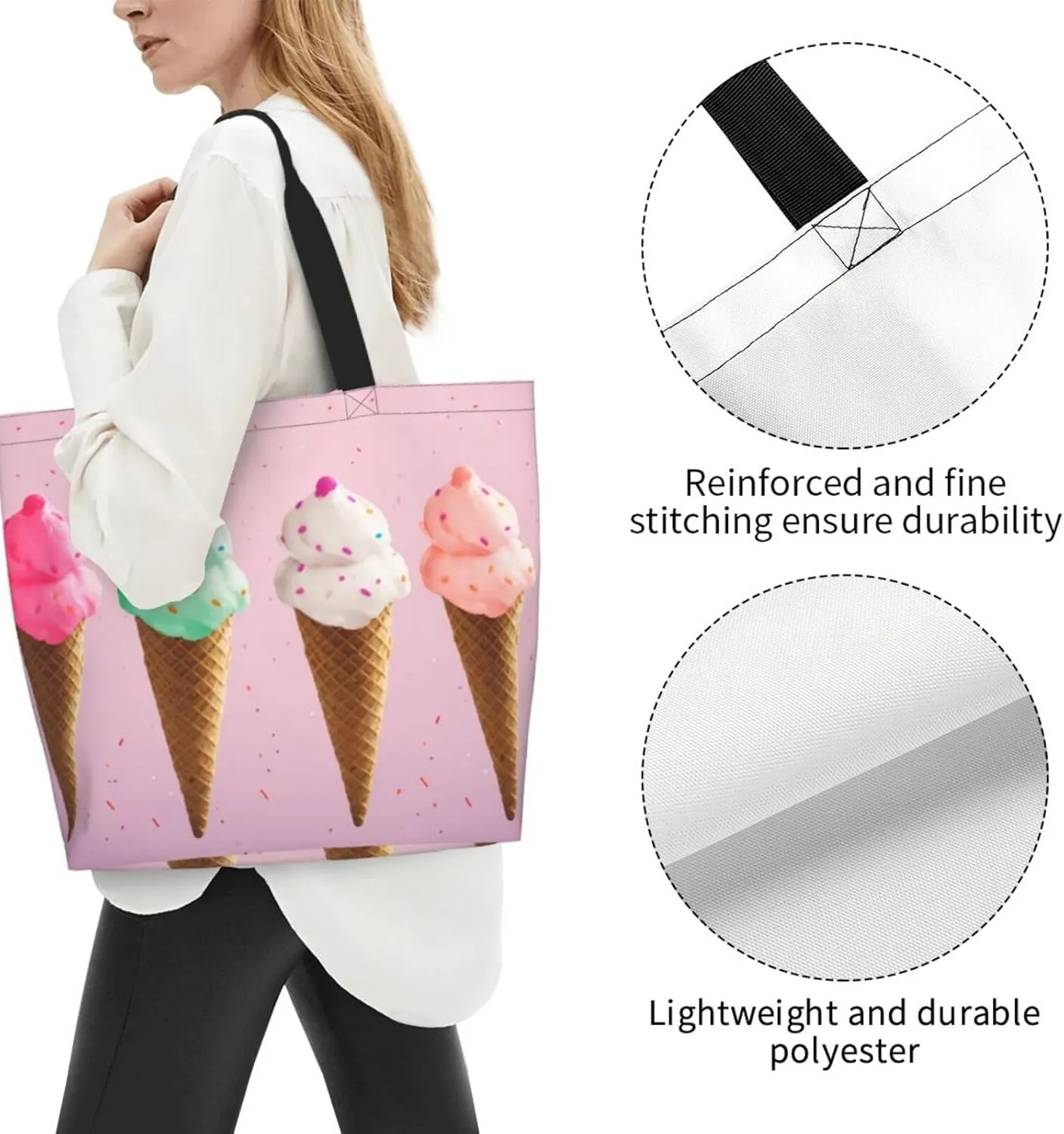 Women Printed Cross Body Bag Many Foxes Casual Handbag Shopping Bag