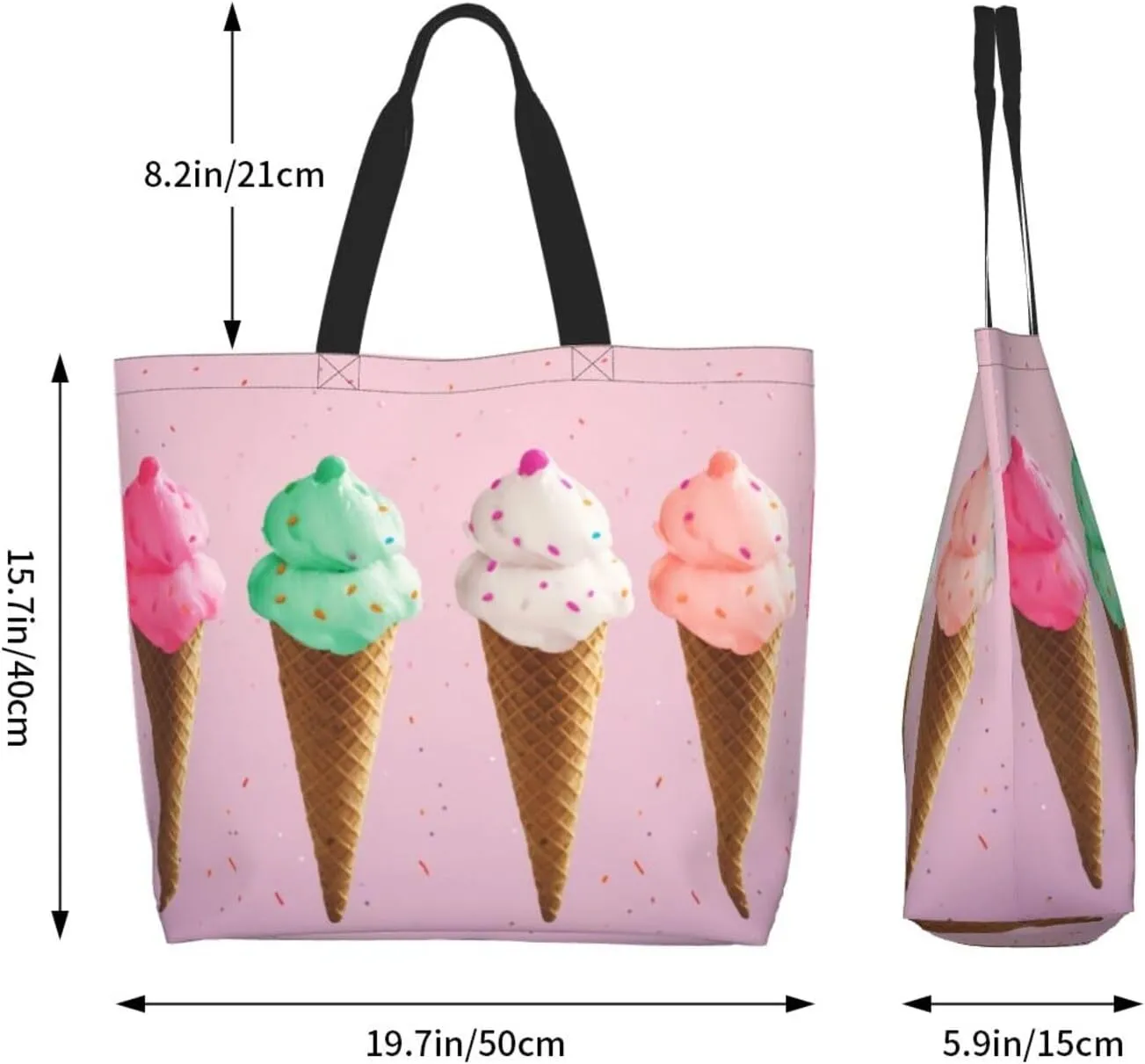 Women Printed Cross Body Bag Many Foxes Casual Handbag Shopping Bag